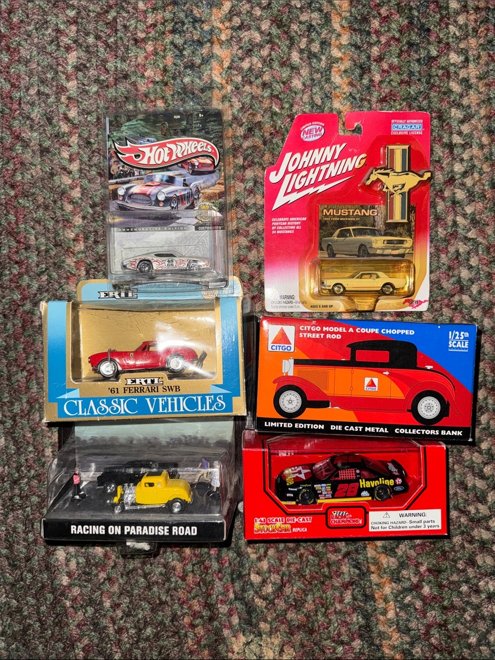 Hot Wheels and Johnny Lightning Toy Car Collection - Assorted Colors